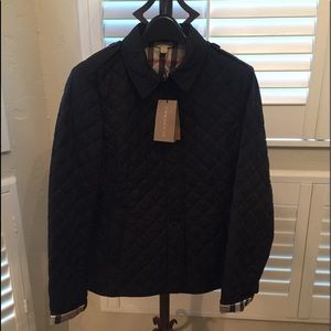 Burberry NWT Diamond Quilted jacket, black, Large
